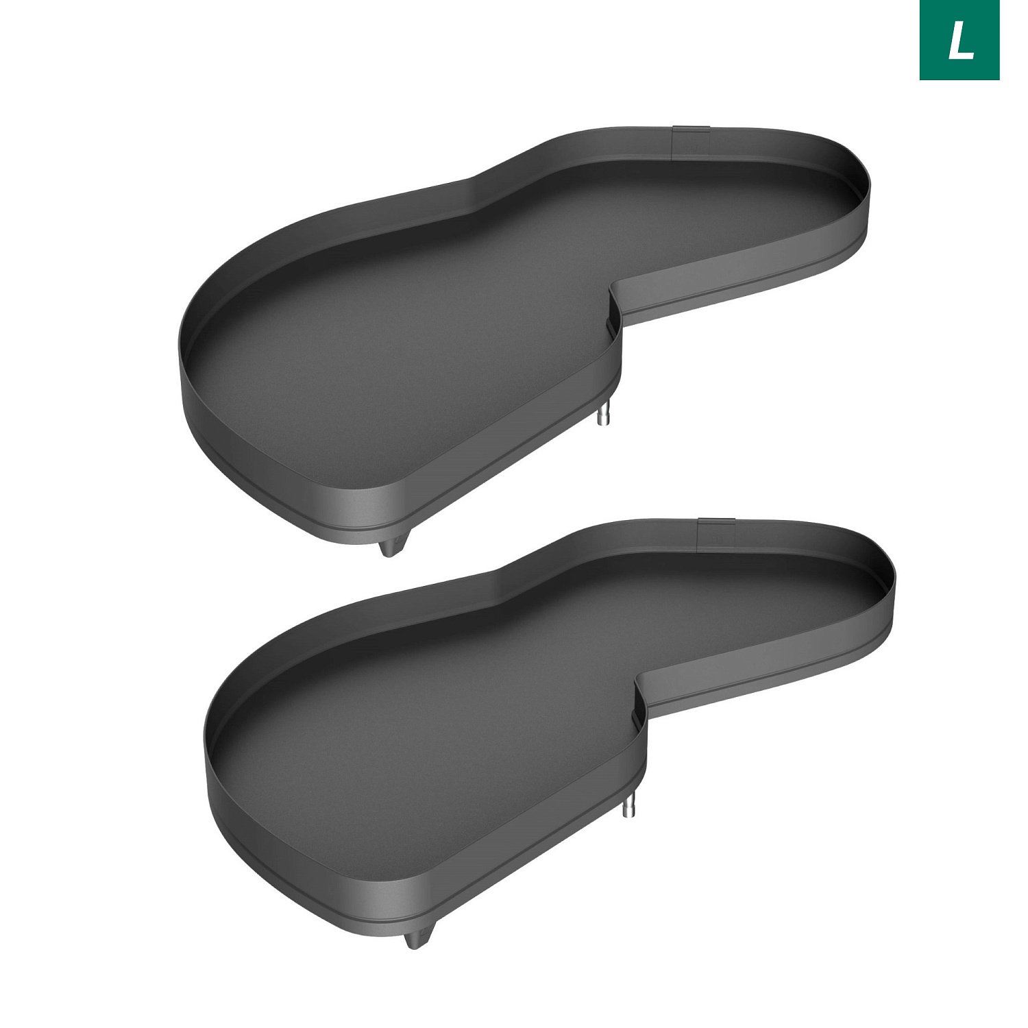 Комплект полок левый Леманс 600 мм Арена ПЬЮР (2 полки + рычаги) АНТРАЦИТ Kessebohmer | официальный магазин