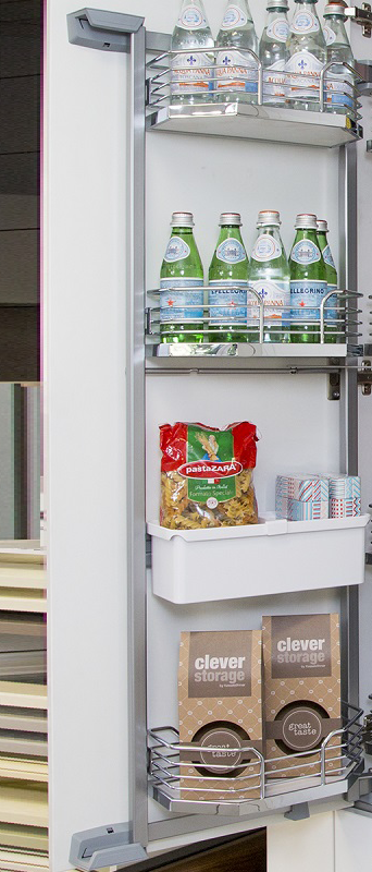 КОМПЛЕКТ №3 Юбокс, Тандем Сайд 600 мм, H 1700, Арена КЛАССИК, 5 полок + 1 Юбокс, цвет ХРОМ Kessebohmer | официальный магазин