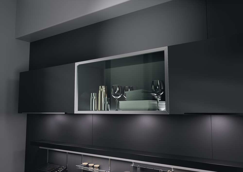 Полный комплект подъемного механизма ФриСлим ФЛАП c толкателем PTO тип II для врезного монтажа, цвет БЕЛЫЙ Kessebohmer | официальный магазин